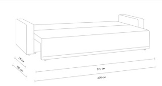 ZereHome диван прямой 678, обивка велюр, 85х400х130 см, серый2