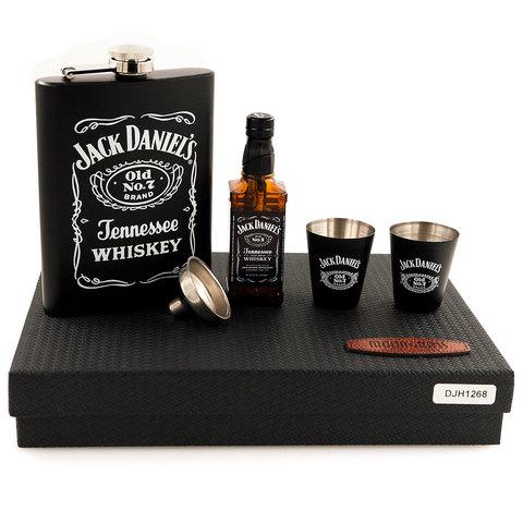 Набор подарочный для виски с фляжкой и стопками «Whiskey Brands» (Jim Beam)