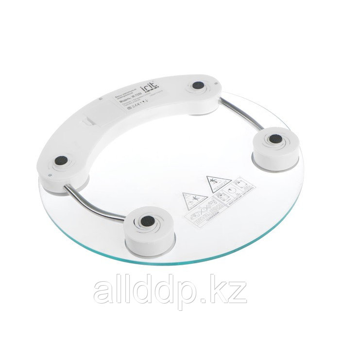 Весы напольные Irit IR-7250, электронные, до 150 кг, стекло, 1хCR2032, белые