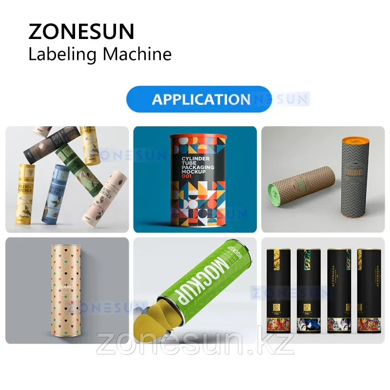 Машина для наклейки этикеток на круглые бутылки с бумажными банками ZONESUN ZS-ZGL7