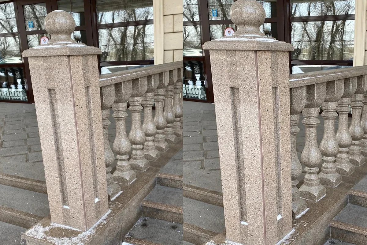 Каменная лестница из мрамора, гранита. Ступени, балясины