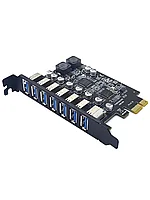 Плата расширения PCI-E на USB 3.2 x7 портов 5 Гбит/с1