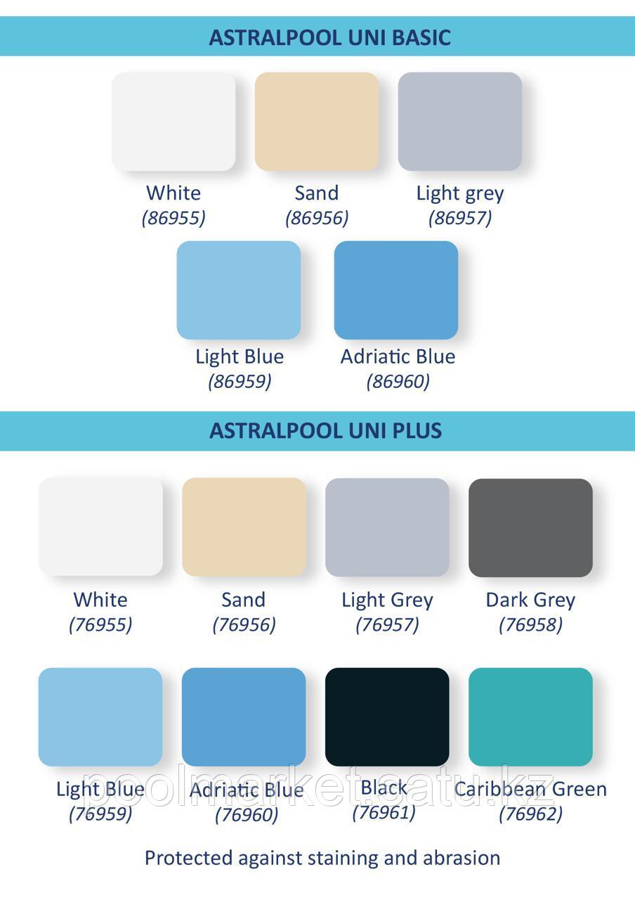Пленка ASTRALPOOL UNI PLUS Adriatic Blue (синяя), 1,5 мм, 1,65х25 м