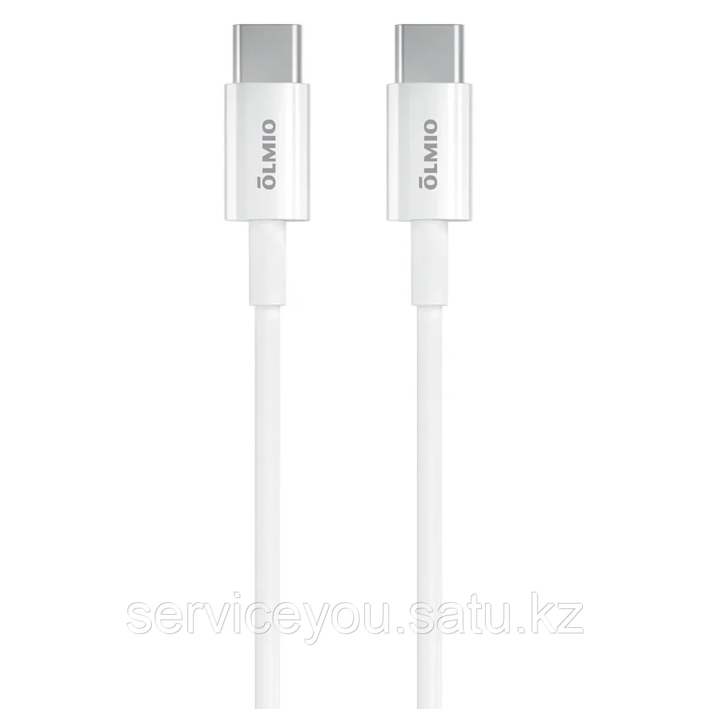 Кабель Olmio PD, Type-C - Type-C 1м, 3А, белый