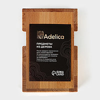 Салфетница - органайзер деревянная на 3 отделения Adelica, 14×21,5×7 см, бук7