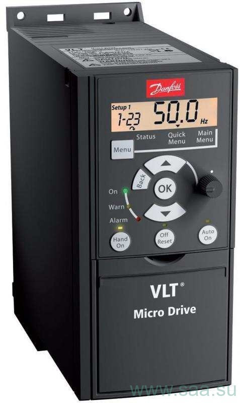 Преобразователь частоты Danfoss VLT Micro Drive 132F0024 - 3 кВт; 3x380В 7.2 А