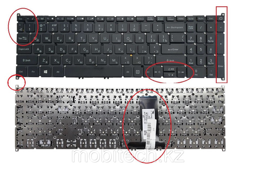 Клавиатуры Acer A715-75 N17C2 A715-74G A715-42G N19C5 клавиатура c RU/ EN раскладкой БЕЗ подсветкой