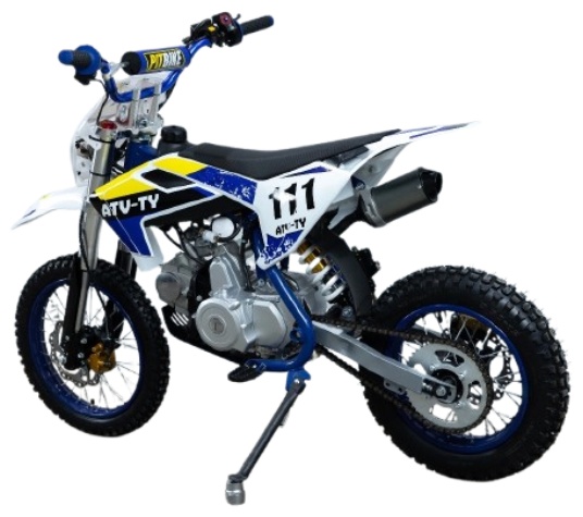 Мотоцикл PIT ATV-TY белый, синий, желтый