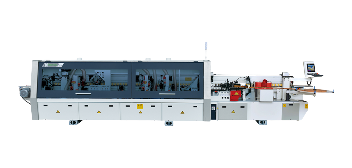 Nanxing NB7CJ. Автоматический кромкооблицовочный станок с плоской циклей и системой распыления жидкости.