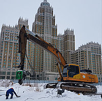 Погружение и извлечение шпунта Ларсена Вибропогружателем1