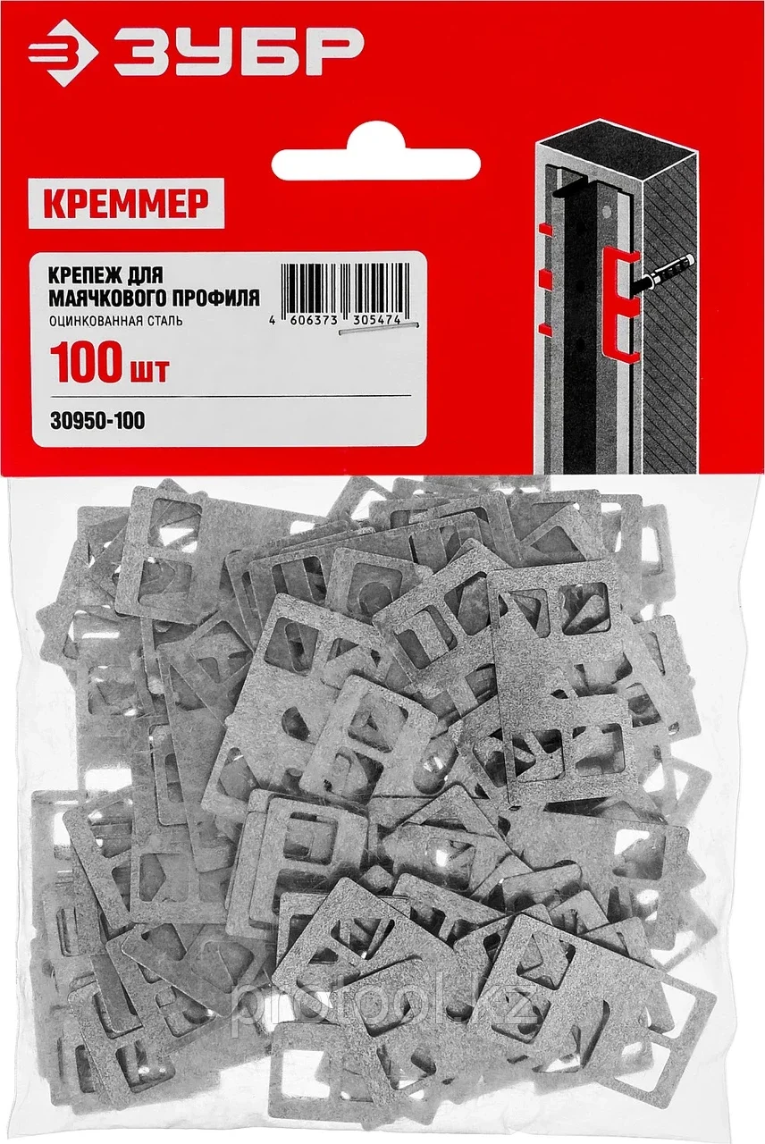 ЗУБР оцинкованная сталь, 100 шт., крепеж для маячкового профиля КРЕММЕР 30950-100