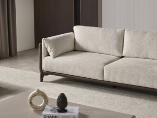 ONSS Furniture диван прямой LARA ДИВАН, обивка комбинированная, 70х215х80 см, бежевый, темно-коричневый7