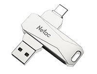 32 ГБ USB Флеш-накопитель Netac U782C (NT03U782C-032G-30PN) серебристый