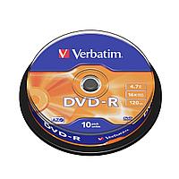 Диск DVD-R Verbatim (43523) 4.7GB 10штук Незаписанный1