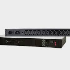 APC NetShelter Rack Automatic Transfer Switch 1U 16A 230V 2 C20 IN 8 C13 1 C19 OUT 50/60Hz