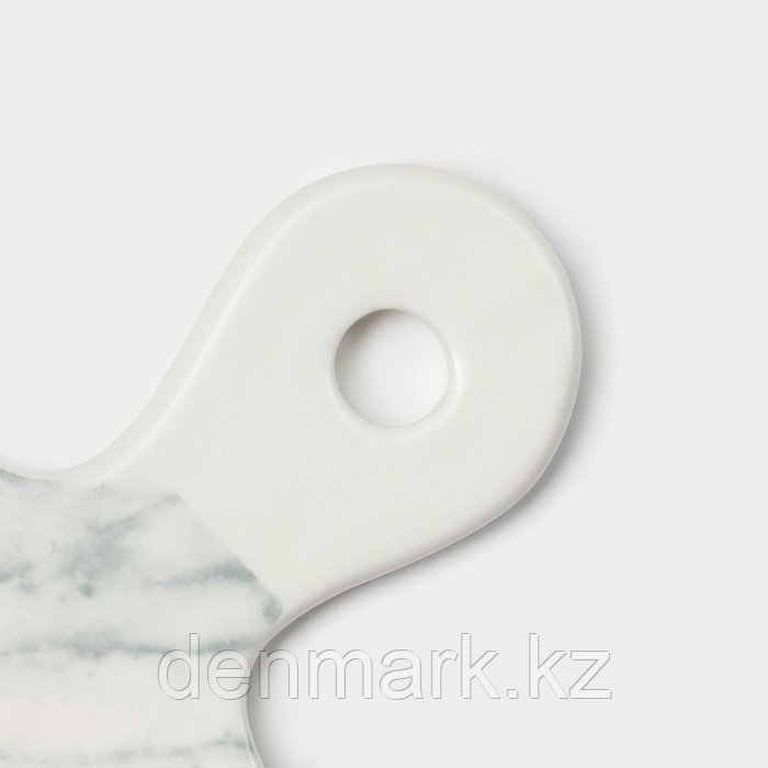 Блюдо Magistro Real Marble, 25×14 см, фарфор, белое