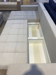 Soft market диван угловой white262, обивка велюр, 70х285х70 см, белый2