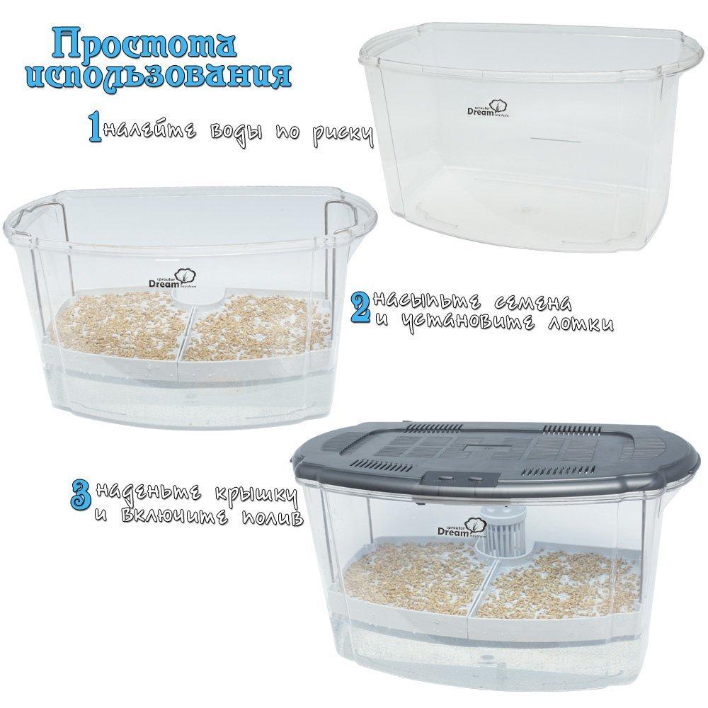 RAWMID Микроферма RAWMID Dream Sprouter SDM-02 прозрачная (проращиватель и выращиватель)