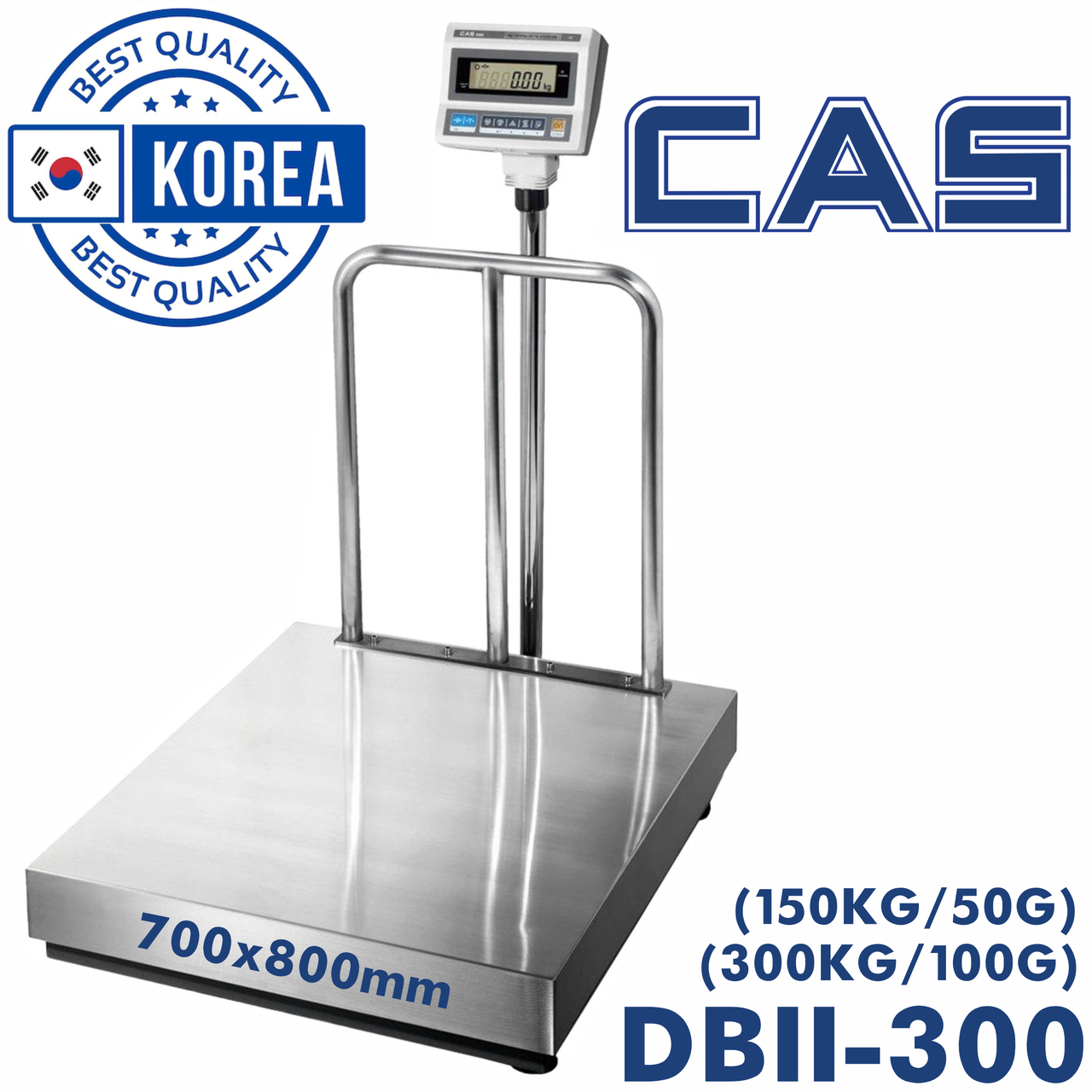 Весы DB-II 300LCD (платформа 700x800) напольные товарные электронные большие для склада, магазина до 300 кг