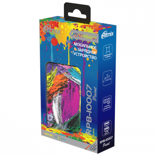 Зарядное устройство Power bank Ritmix RPB-10007 (Paint)