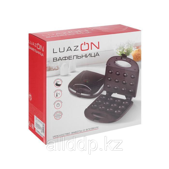 Вафельница электрическая LuazON LT-08, 750 Вт, орешки, антипригарное покрытие, черная