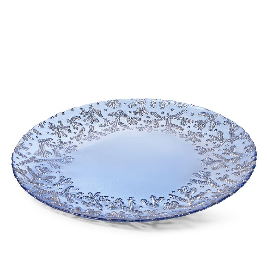 Fissman Блюдо New Year blue 33х2 см, цвет синий (стекло)