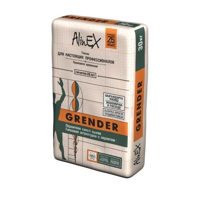 Штукатурка гипсовая АlinEX GRENDER, 30 кг