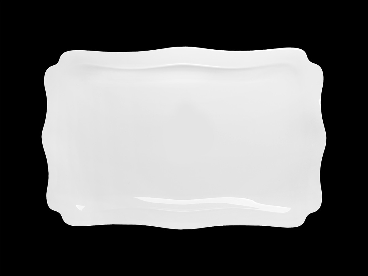 Блюдо прямоугольное 36 см Royal White TU1896-2 (набор 4шт) TUDOR