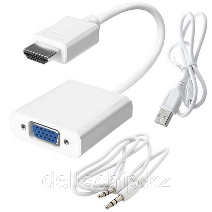 Разъём: HDMI (m)-VGA (f) +AUX Power