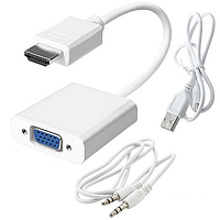 Разъём: HDMI (m)-VGA (f) +AUX Power