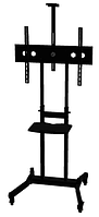 ONKRON мобильная стойка для ТВ 50"-90", макс 100кг, наклонная, чёрная TS1891