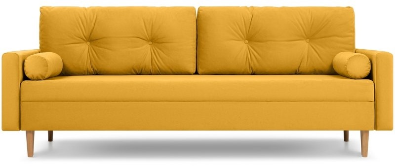 Mebel.kz диван прямой Нумо, обивка велюр, 86х216х140 см, желтый