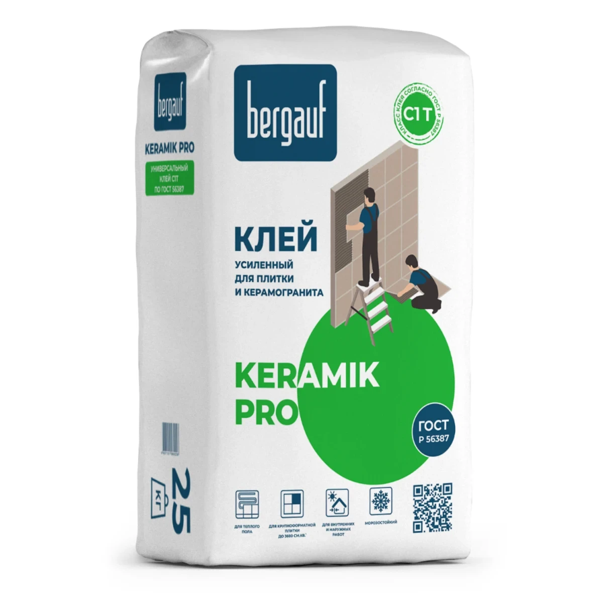 Клей усиленный для керамической плитки Bergauf Keramik Pro 25 кг