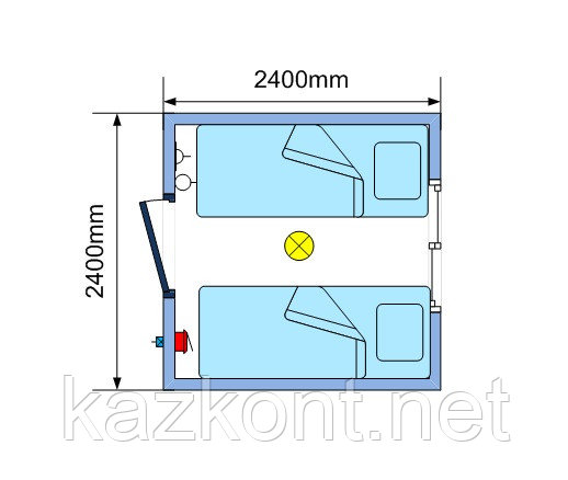 Аренда жилого контейнера 2.4х2.4х2.6 м