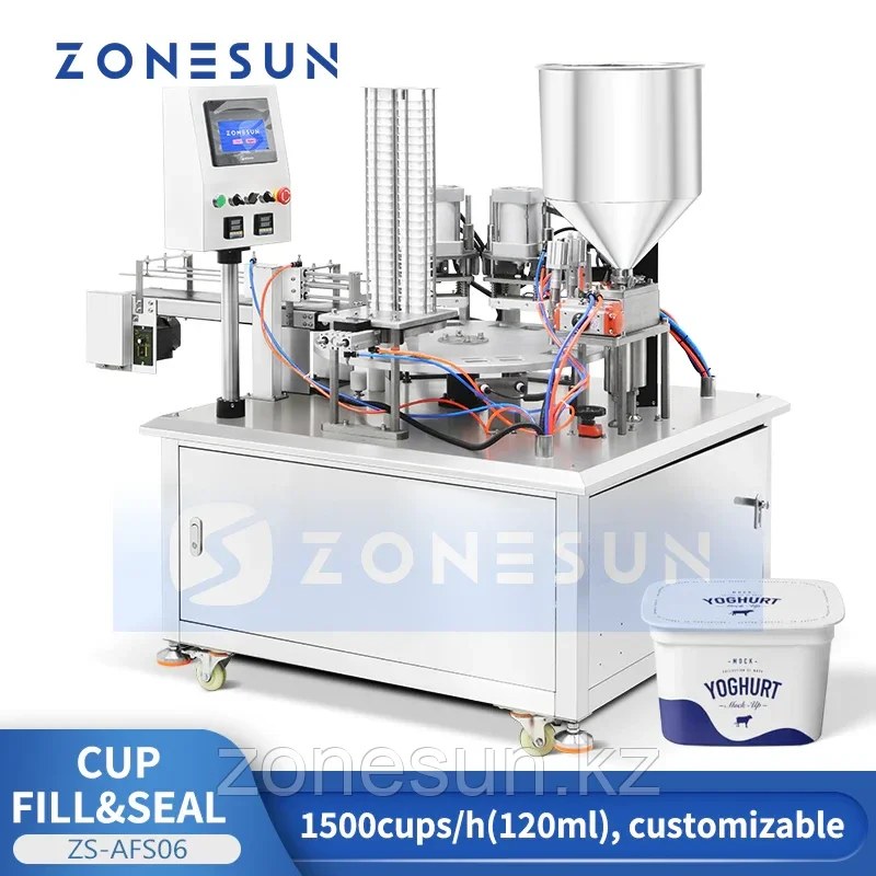 Машина для наполнения и запечатывания стаканов роторного типа ZONESUN ZS-AFS06