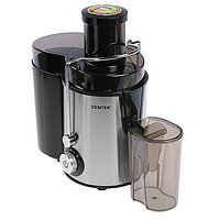 Соковыжималка Centek CT-1209, 600 Вт, 2 скорости+puls, серебристая