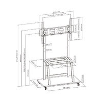 Стойка мобильная Brateck T1035ME1