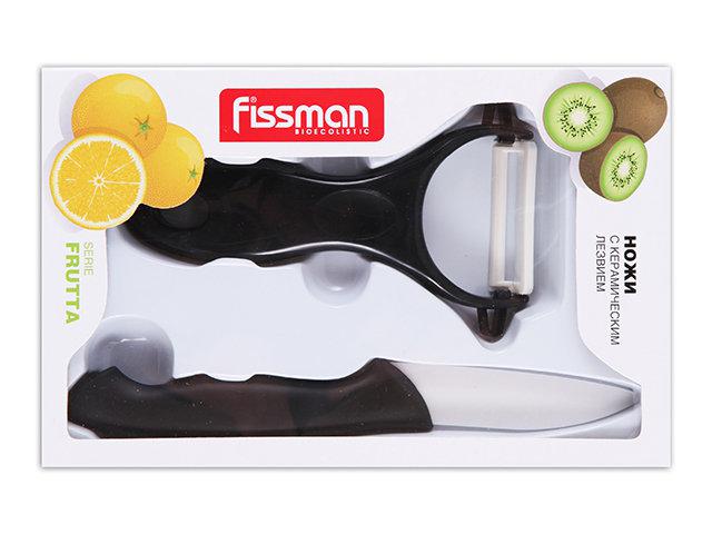 2603 FISSMAN Набор из разделочного ножа и ножа для чистки овощей Y-форма FRUTTA (керамика)
