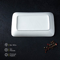 Блюдо прямоугольное Доляна White Label, 24,5×15,5 см, фарфор, цвет белый1