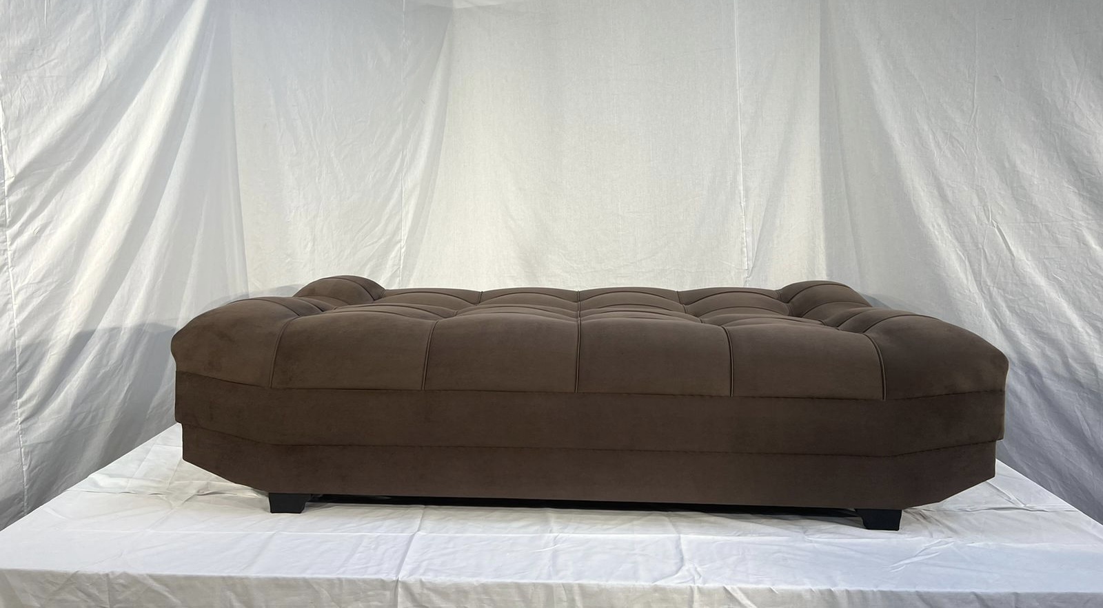 Divan.kz диван прямой прямой, обивка велюр, 80х190х75 см, коричневый