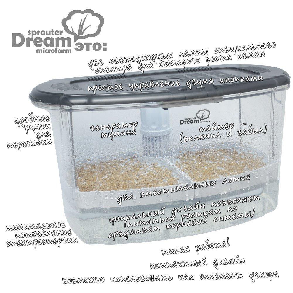 RAWMID Микроферма RAWMID Dream Sprouter SDM-02 прозрачная (проращиватель и выращиватель)