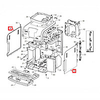 Дверь сервисная черная Saeco HD8833, 110131612