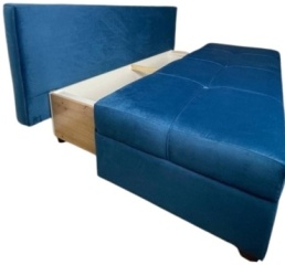 Comford тахта прямой тахта, обивка велюр, 80х185х80 см, синий1