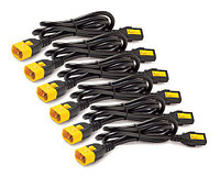 Силовой шнур APC, IEC 320 C13, вилка IEC 60320 С14, 0.61 м, 10А, 6 шнуров в комплекте, цвет: чёрный