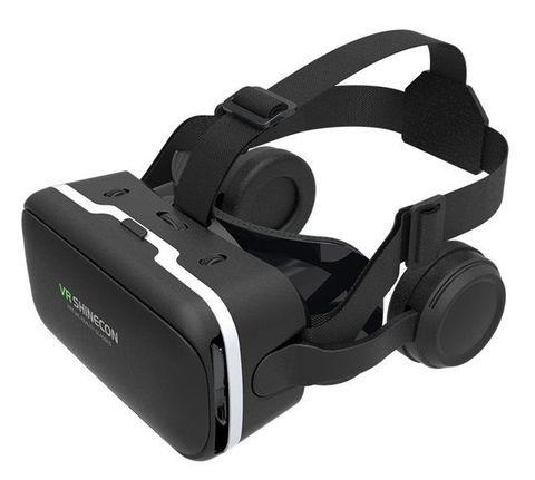 Комплект для виртуальной реальности 3D-очки с наушниками + bluetooth пульт VR Shinecon S-Max