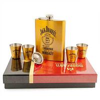 Набор подарочный для виски с фляжкой и стопками «Whiskey Brands» (Jim Beam)1