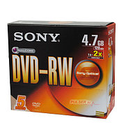Диск DVD+RW SONY 4,7GB slim