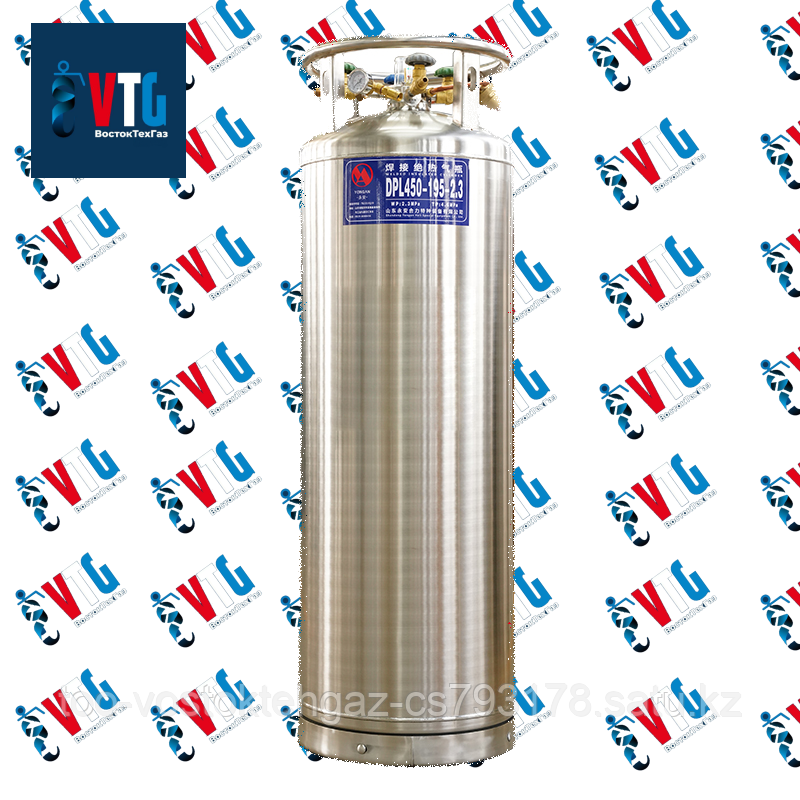 Криоцилиндр Газификатор ГХК 0,2/2,0 вертикальный. Рабочая среда LO2/LN2/LAr