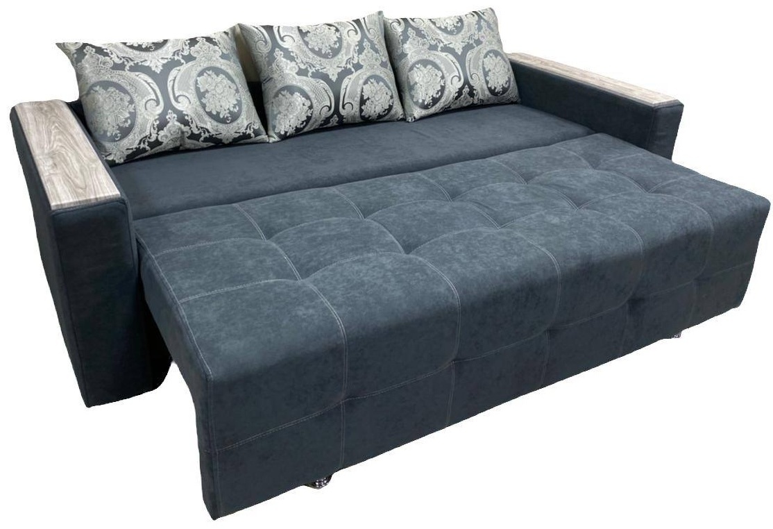 Nurjol 01 Home диван прямой Home, обивка велюр, 60х220х69 см, серый