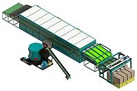 Сушилка роликовая для шпона на топочных газах EcoWood Ecowood 16+4 1-этаж с котлом